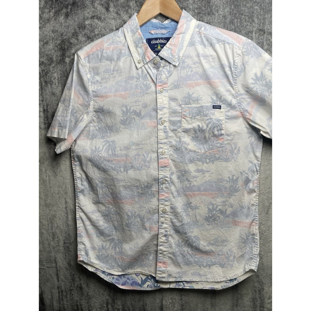 Chubbies Short‎ Sleeve Button Down Mens Medium